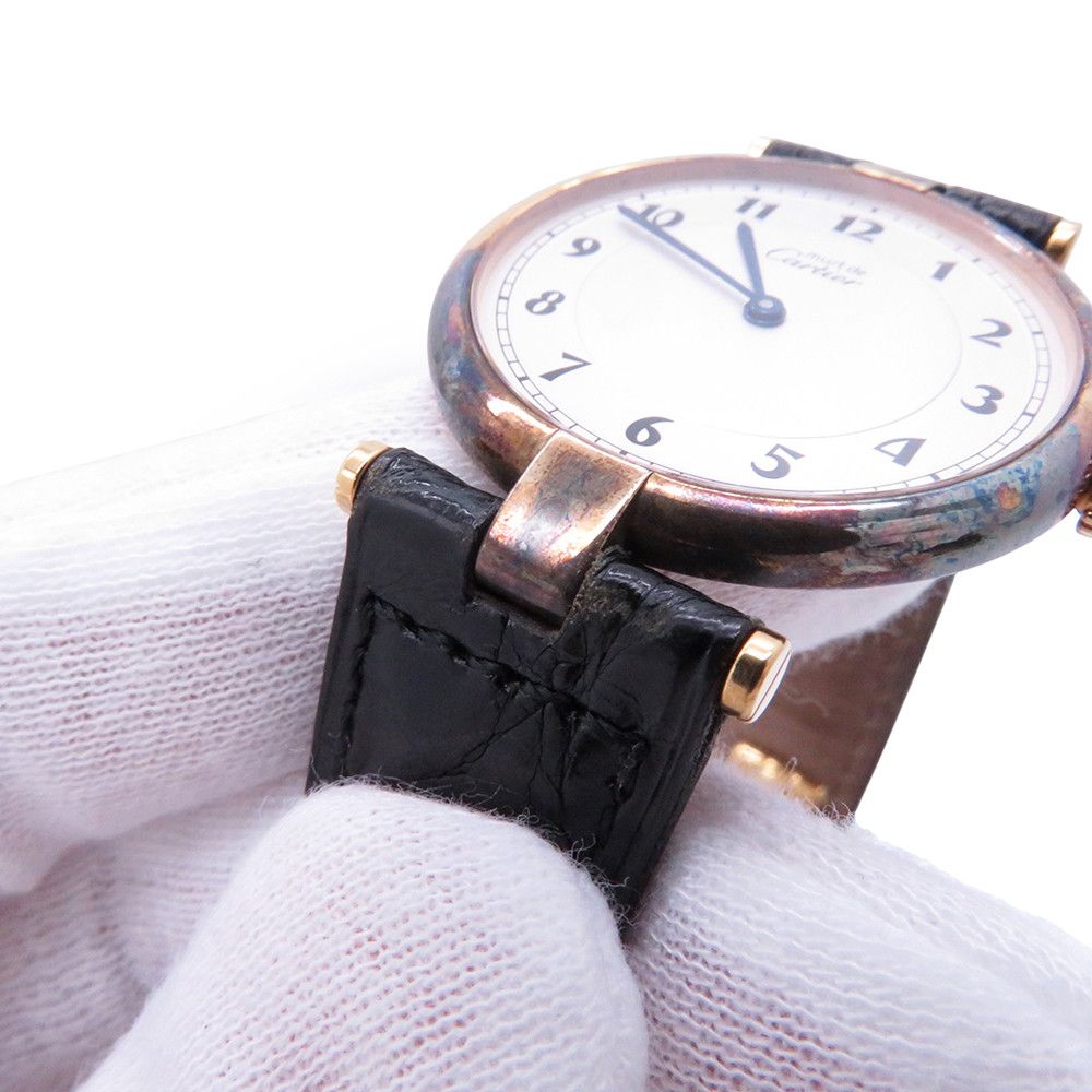 Cartier Must Vendome LM Watch Silver Dial Vintage — view 6