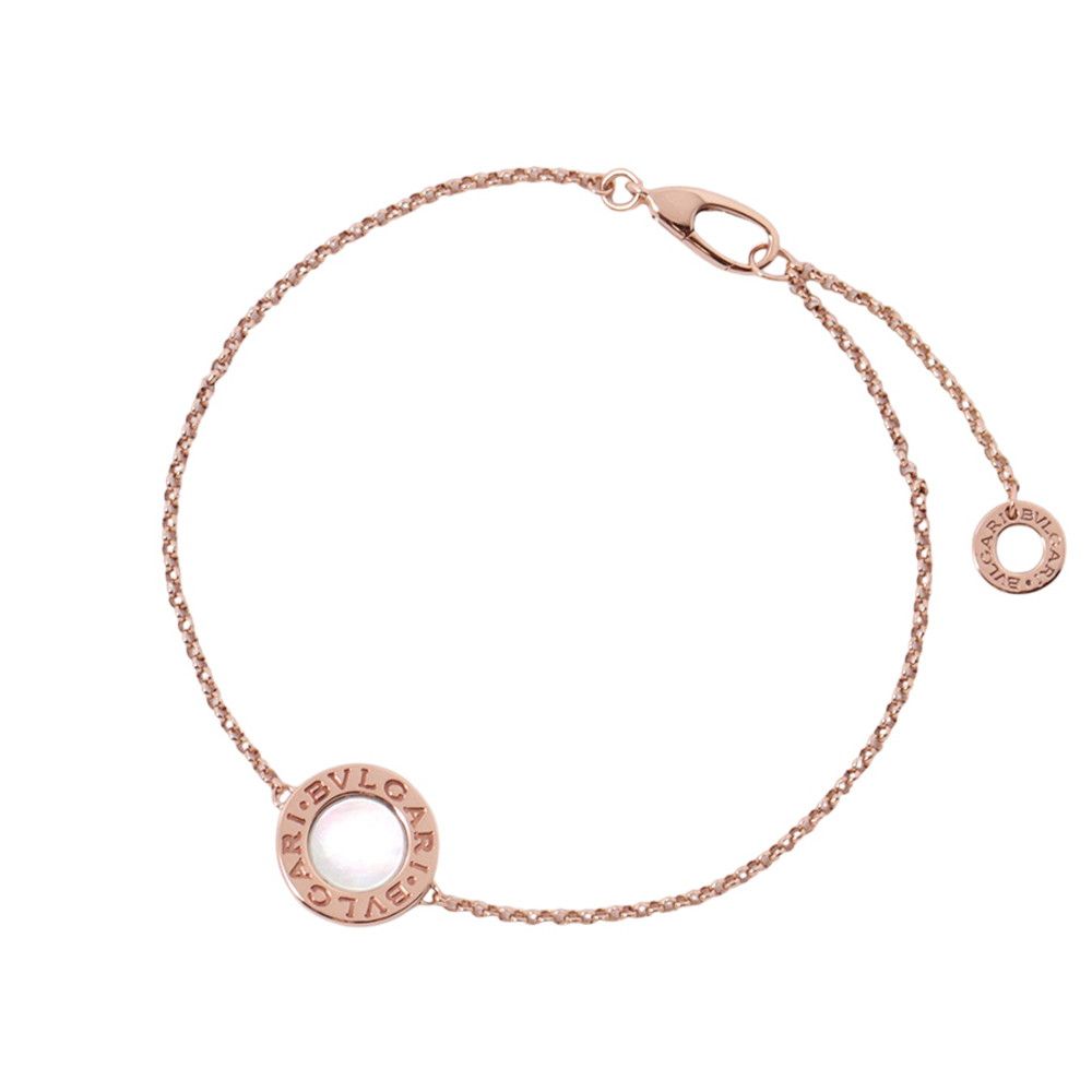 Bvlgari Bracelet White Shell Mother of Pearl 18K Pink Gold S