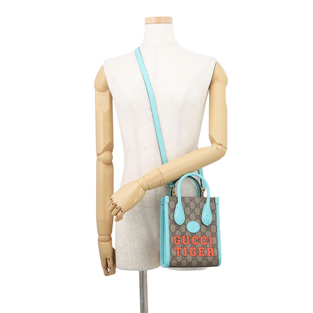 Gucci Interlocking G Tiger GG Supreme 2-Way Mini Shoulder Bag — view 5