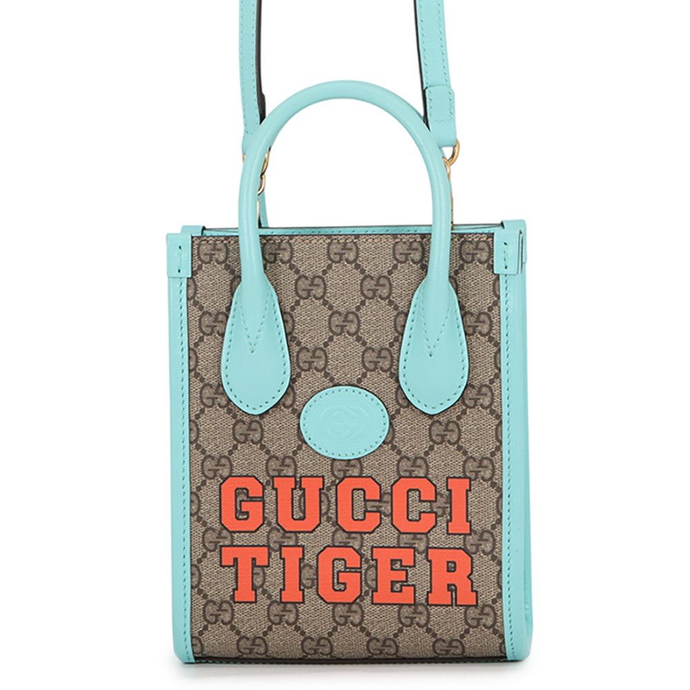 Gucci Interlocking G Tiger GG Supreme 2-Way Mini Shoulder Bag