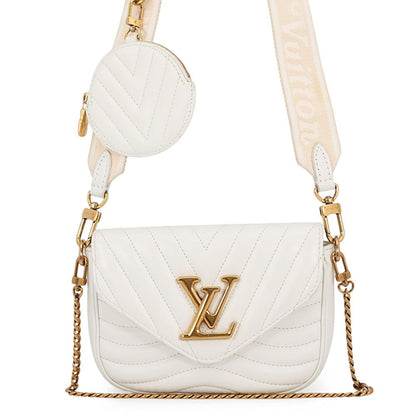 Louis Vuitton Shoulder Bag Leather New Wave Multitied Pochette 2-Way