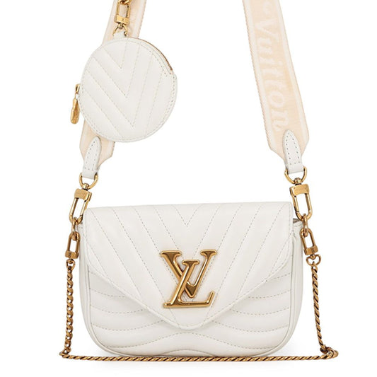 Louis Vuitton Shoulder Bag Leather New Wave Multitied Pochette 2-Way