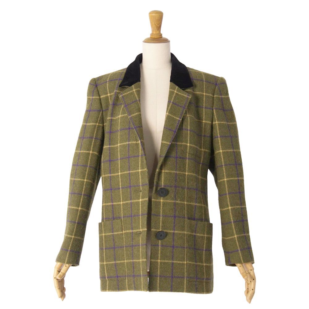 Hermes Vintage Tailored Jacket Check — view 4