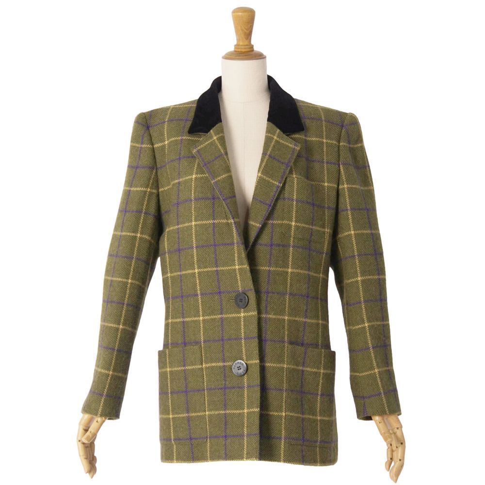 Hermes Vintage Tailored Jacket Check — view 3