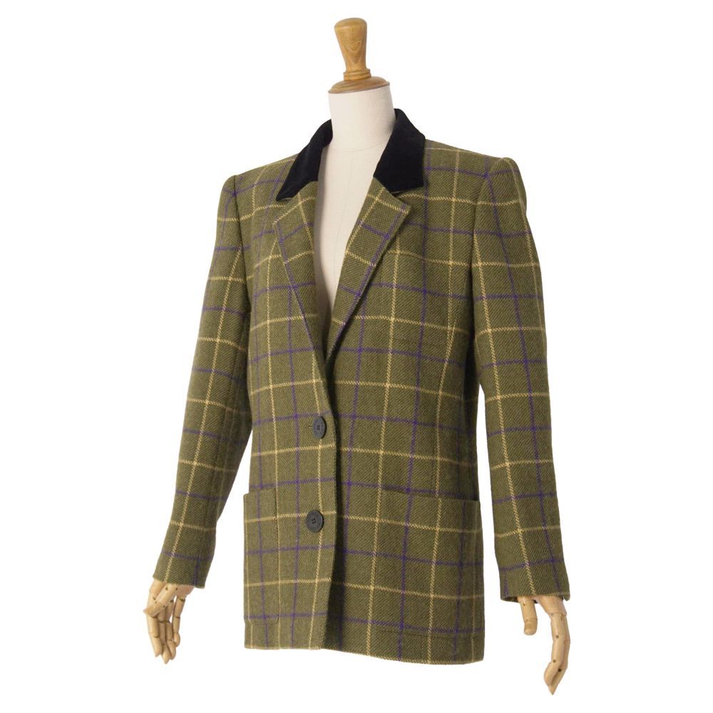 Hermes Vintage Tailored Jacket Check — view 5