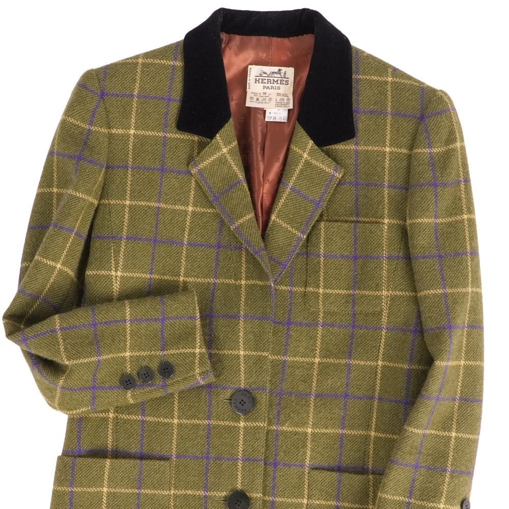 Hermes Vintage Tailored Jacket Check — view 2