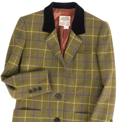 Hermes Vintage Tailored Jacket Check — view 2