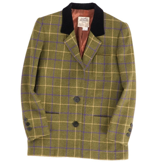 Hermes Vintage Tailored Jacket Check