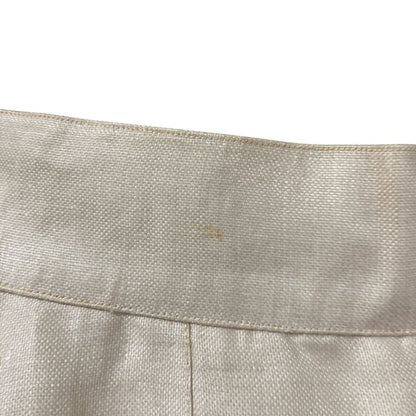 Chanel Vintage Linen Flare Skirt 38 Beige — view 8