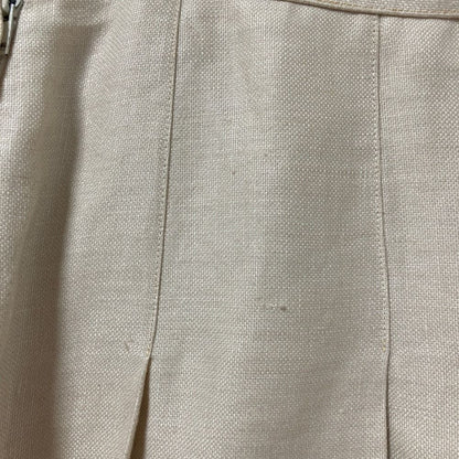 Chanel Vintage Linen Flare Skirt 38 Beige — view 7