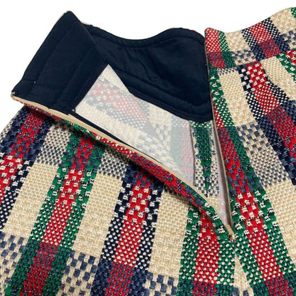 Gucci Tweed Wide Pants 36 Beige Multicolor — view 4