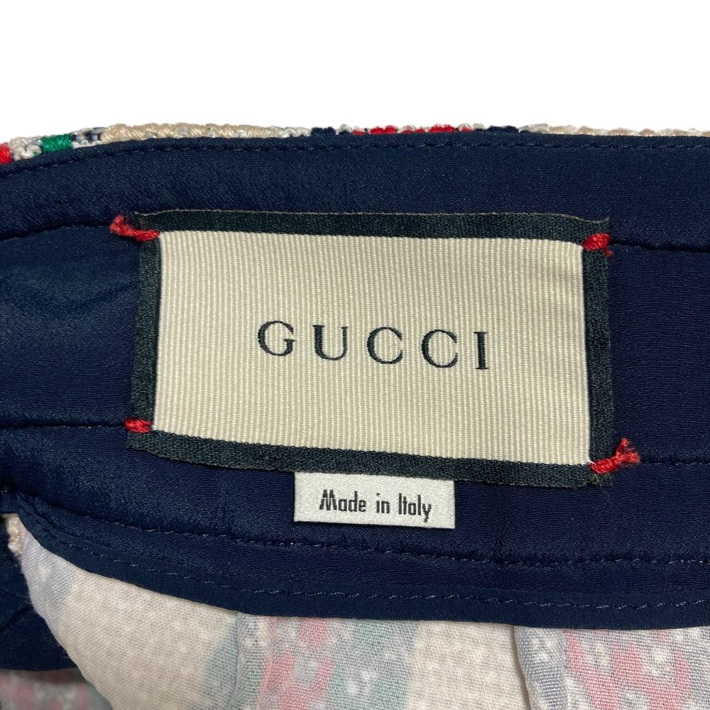 Gucci Tweed Wide Pants 36 Beige Multicolor — view 5