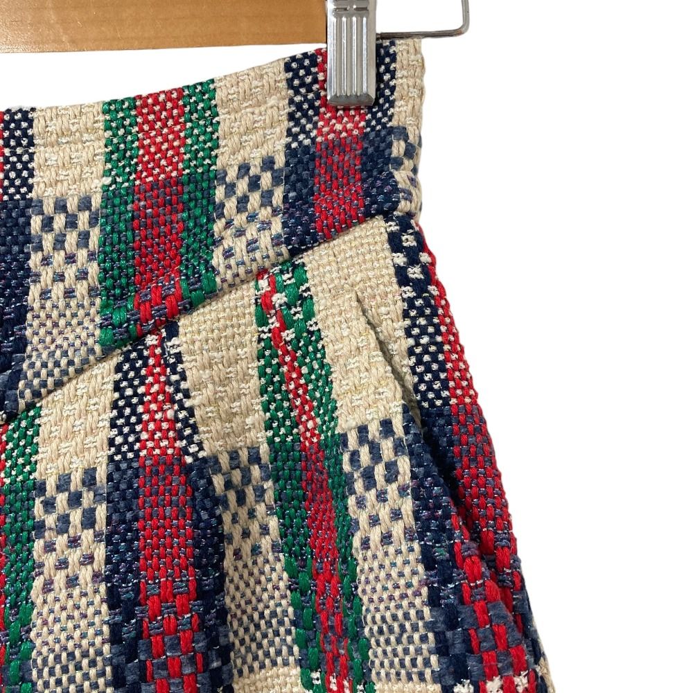 Gucci Tweed Wide Pants 36 Beige Multicolor — view 3