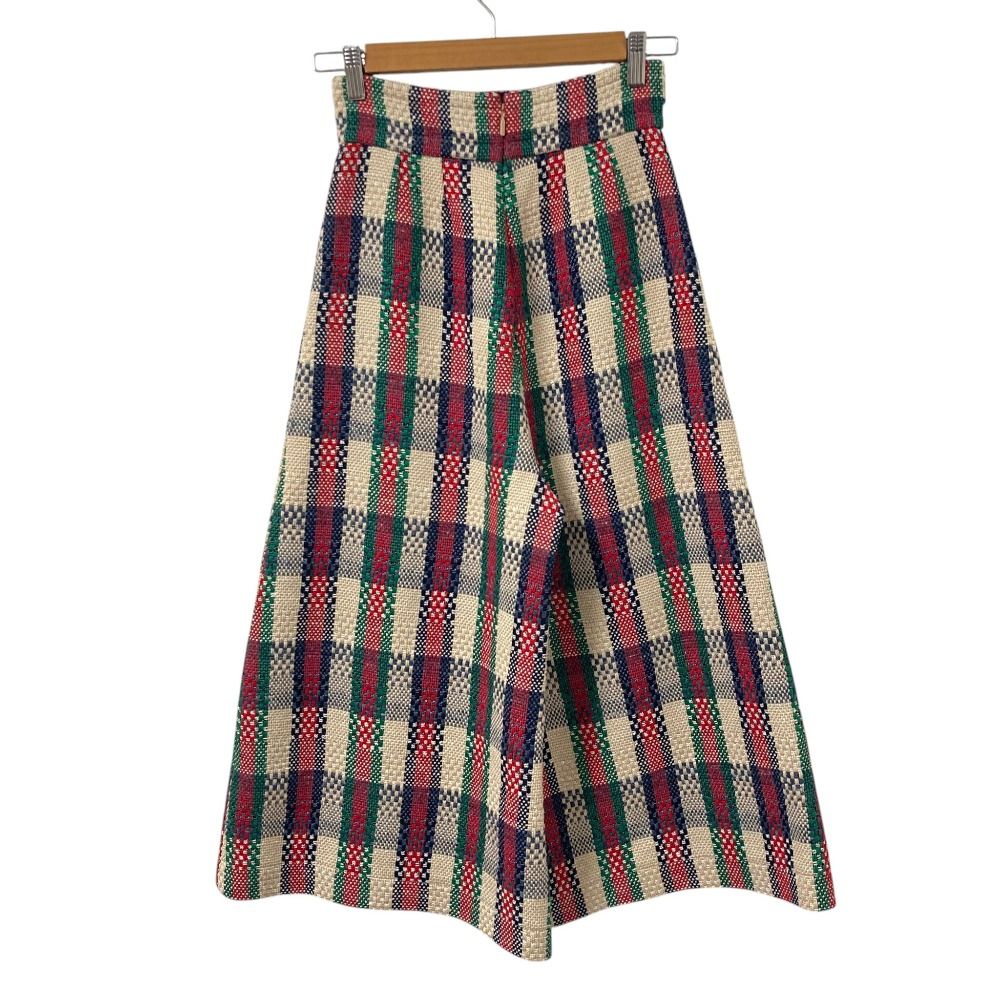 Gucci Tweed Wide Pants 36 Beige Multicolor — view 2