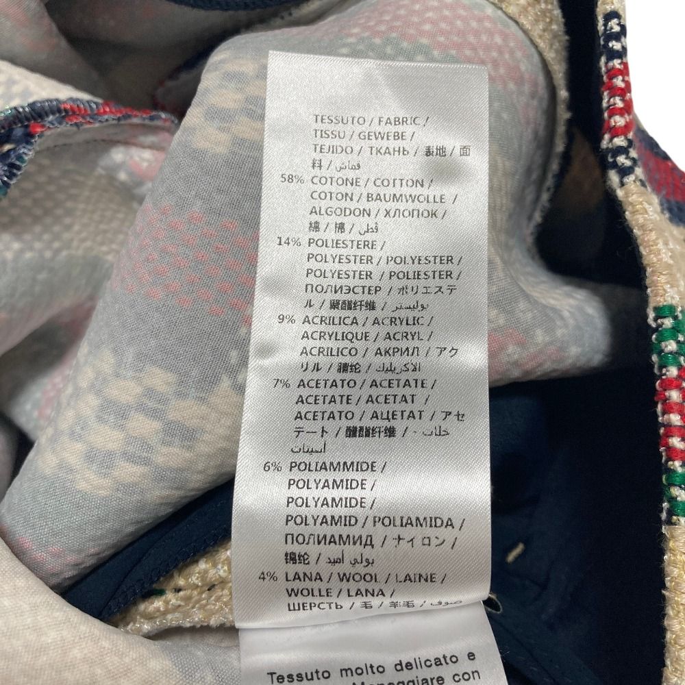 Gucci Tweed Wide Pants 36 Beige Multicolor — view 7