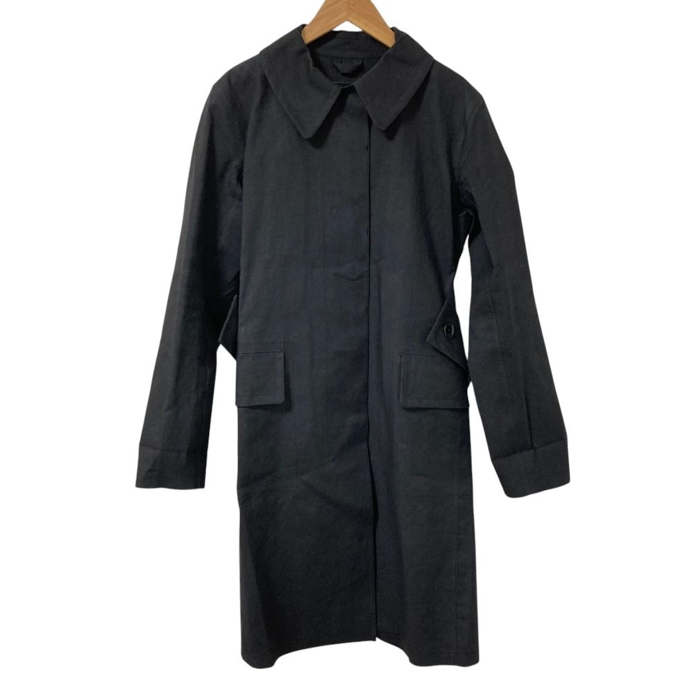 Louis Vuitton Mackintosh Lining Monogram Rubberized Soutien Collar Coat 38 Black