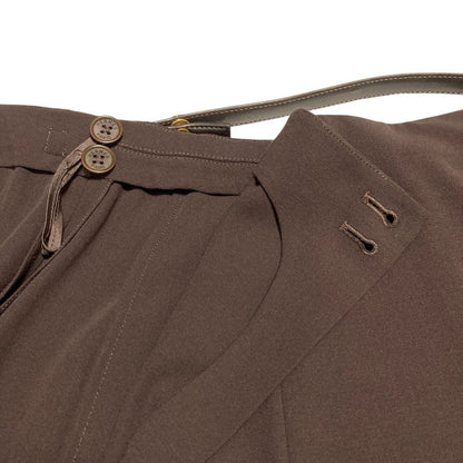 Hermes Vintage Leather Belt Long Length Wrap Skirt 40 Brown — view 5
