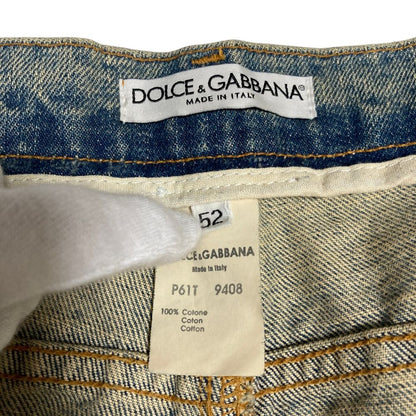 Dolce & Gabbana Crush Vintage Wash Denim Pants Jeans 52 Indigo — view 7