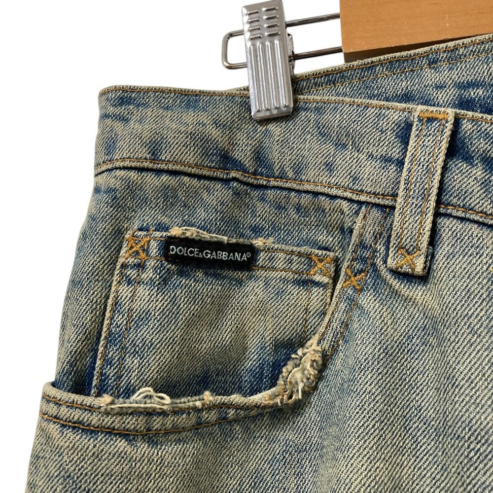 Dolce & Gabbana Crush Vintage Wash Denim Pants Jeans 52 Indigo — view 6