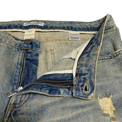 Dolce & Gabbana Crush Vintage Wash Denim Pants Jeans 52 Indigo — view 5