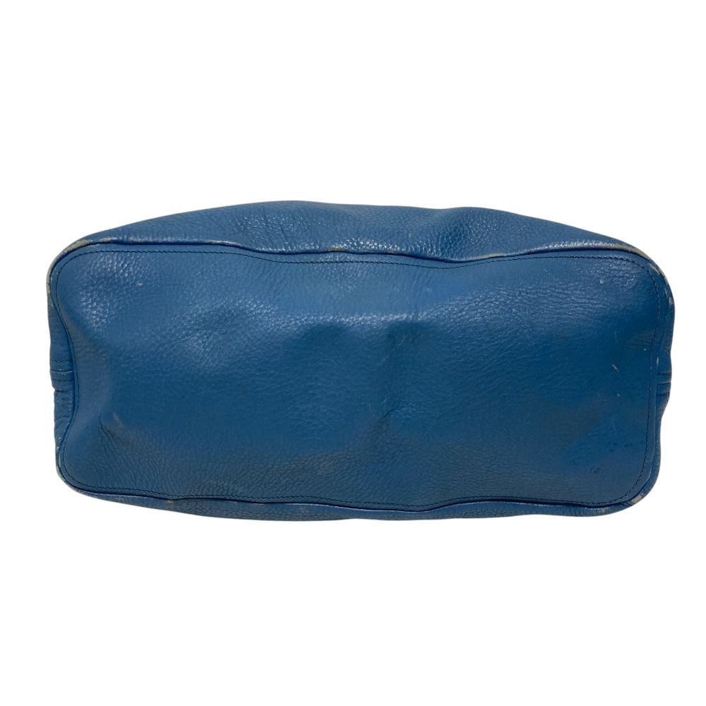Prada Vitello Daino Leather Shoulder Bag Blue — view 4