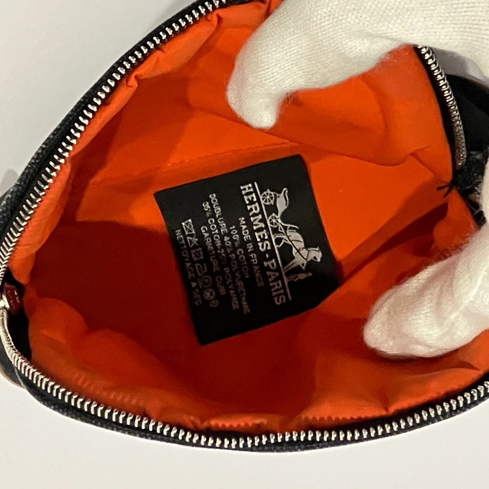 Hermes Canvas Bolide Pouch Mini Black — view 7