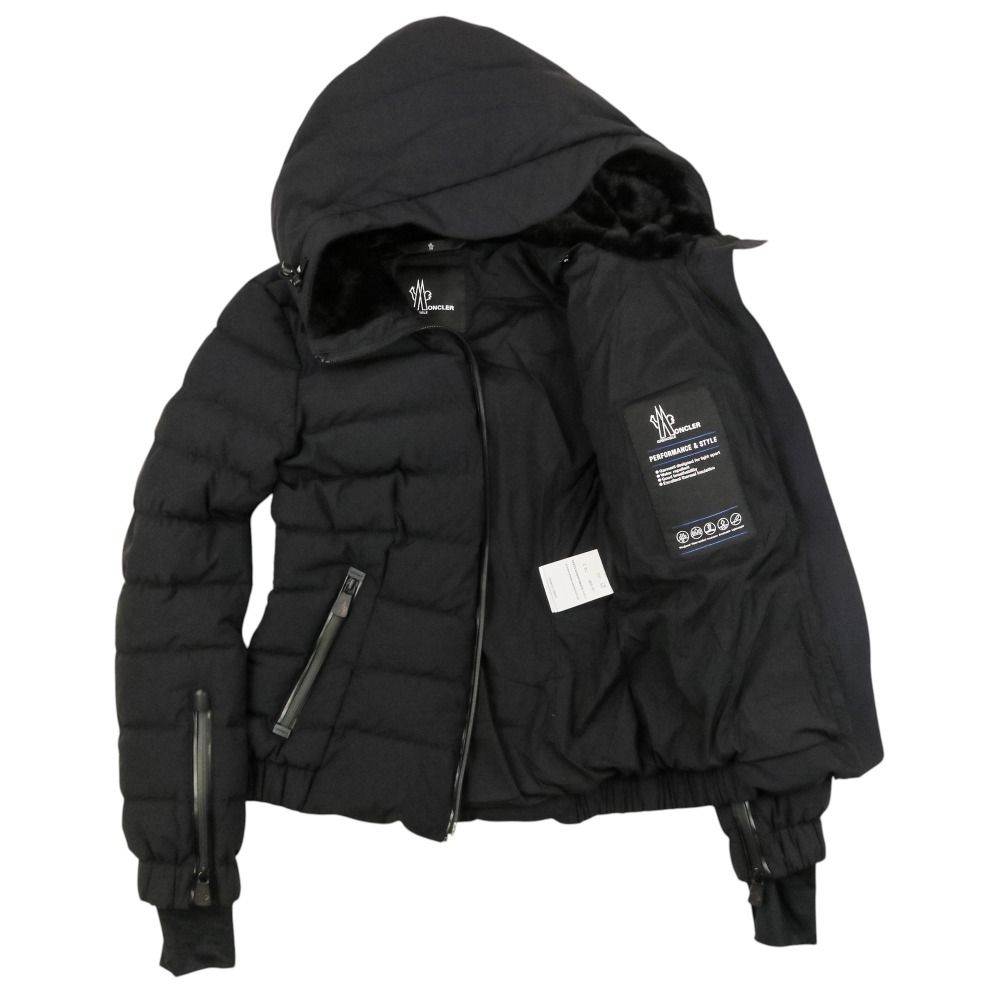 Moncler Chena Eco Furred Down Jacket 2 Black — view 6