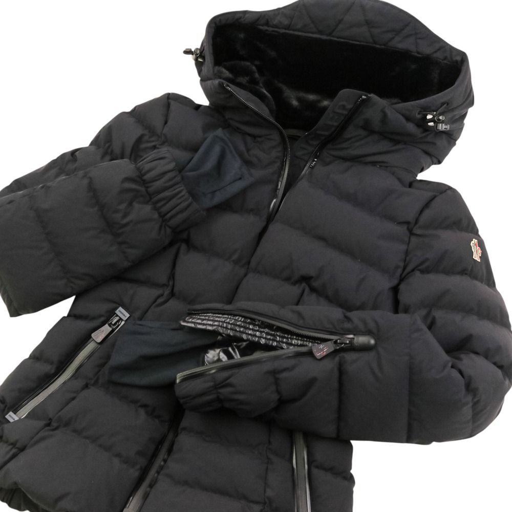 Moncler Chena Eco Furred Down Jacket 2 Black — view 7