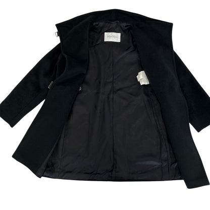Max Mara 100% Camel Belt Coat 36 Navy — view 8
