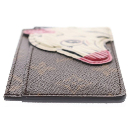 Louis Vuitton Monogram Canvas Card Holder Sample Case Business Brown Zebra — view 3