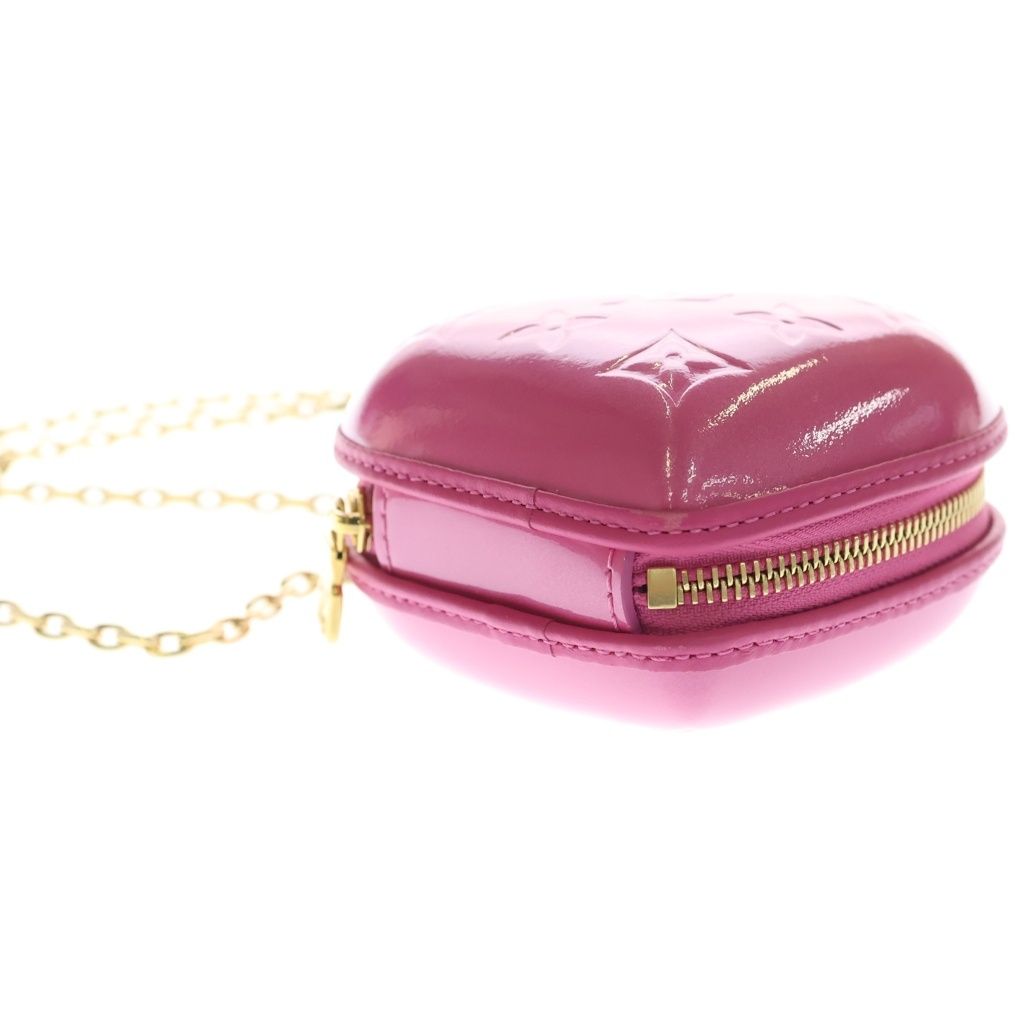 Louis Vuitton LV Remix Monogram Vernis Keep My LV Heart Chain Shoulder Bag Pink — view 4