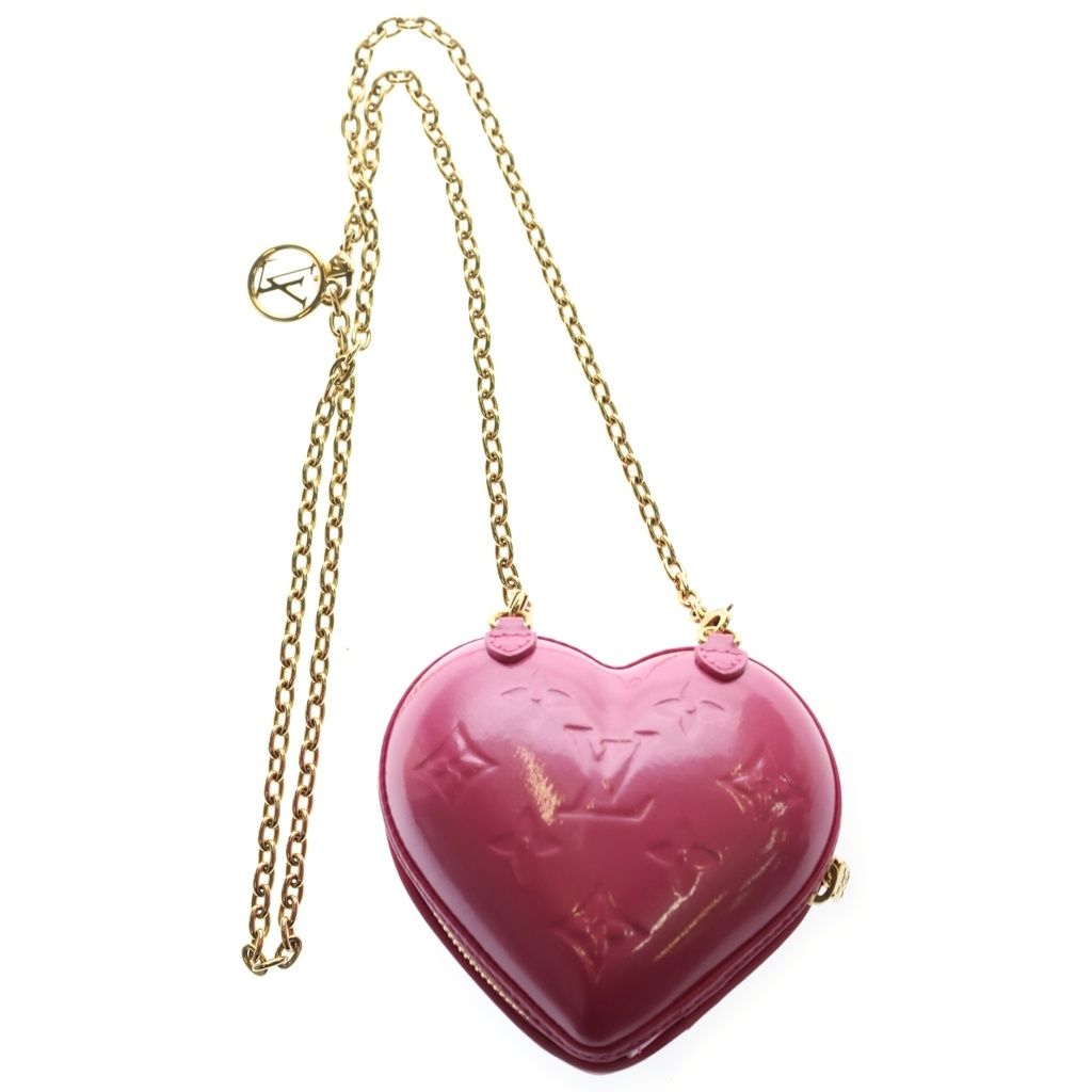 Louis Vuitton LV Remix Monogram Vernis Keep My LV Heart Chain Shoulder Bag Pink — view 2