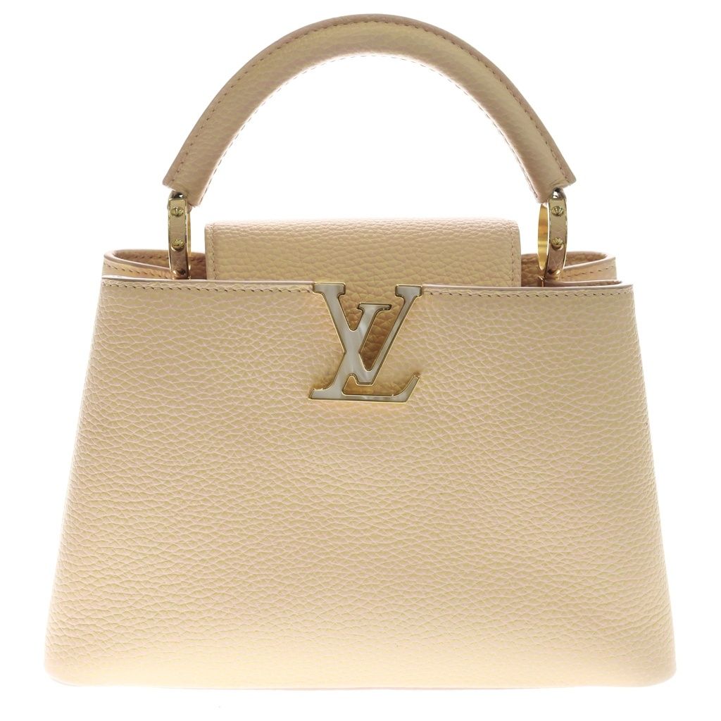 Louis Vuitton Capucines BB Jaune 2-Way Shoulder Bag Pink Leather Gold