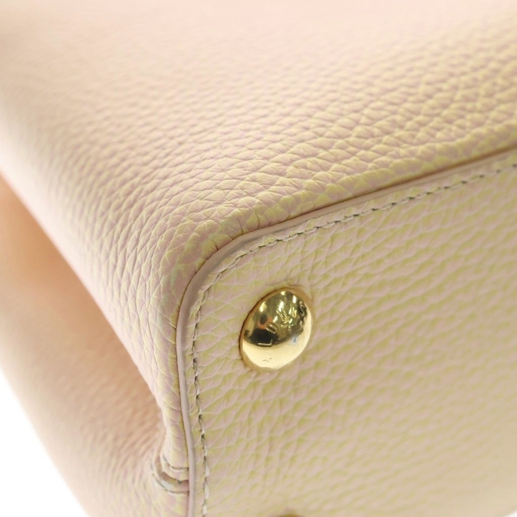 Louis Vuitton Capucines BB Jaune 2-Way Shoulder Bag Pink Leather Gold — view 5