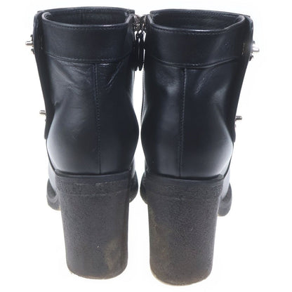 Chanel CC Logo Turnlock Side Zip Boots Black — view 3