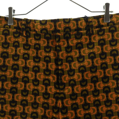 Gucci Anniversary All Over Pattern Velour Flare Pants Brown — view 3