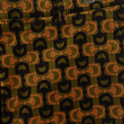 Gucci Anniversary All Over Pattern Velour Flare Pants Brown — view 4