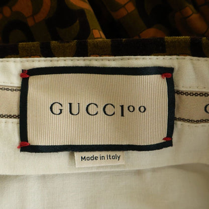 Gucci Anniversary All Over Pattern Velour Flare Pants Brown — view 6