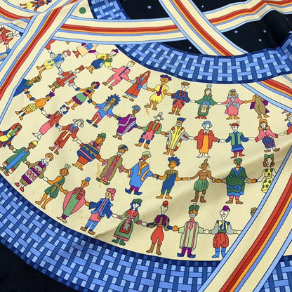 Hermes Carre 90 Donner la Scarf Silk Black — view 6
