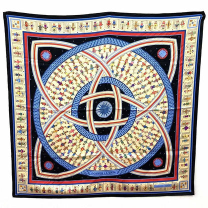 Hermes Carre 90 Donner la Scarf Silk Black — view 2