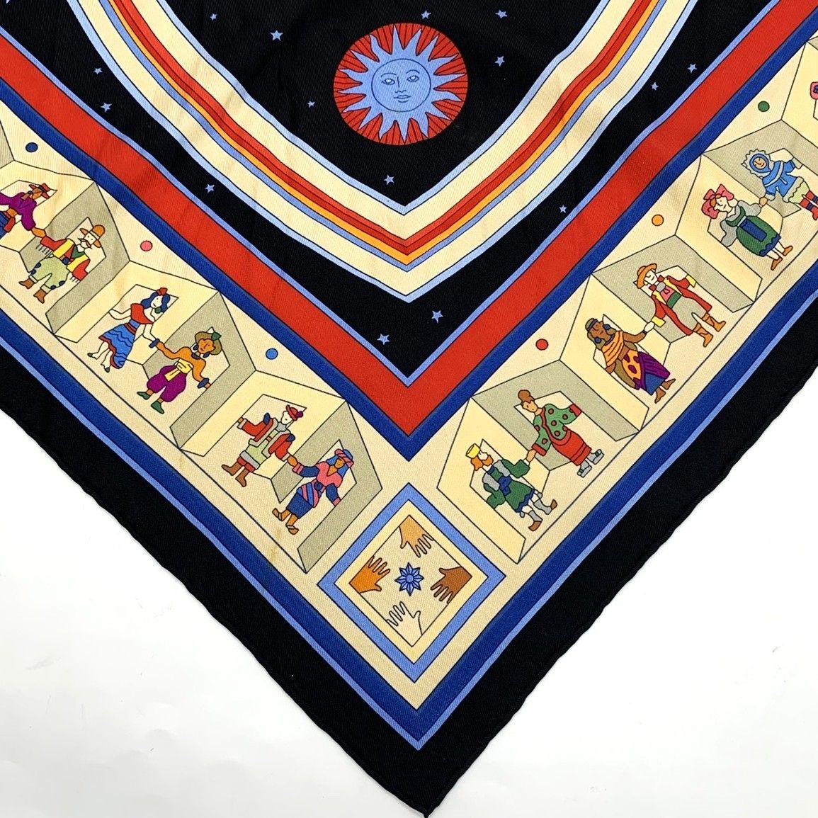 Hermes Carre 90 Donner la Scarf Silk Black — view 5