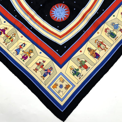 Hermes Carre 90 Donner la Scarf Silk Black — view 5