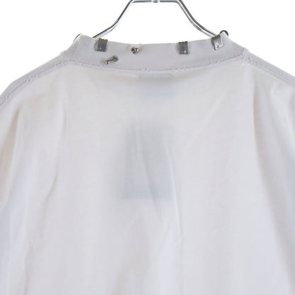Balenciaga Pierced T-Shirt Oversized Earrings Short Sleeve White — view 4