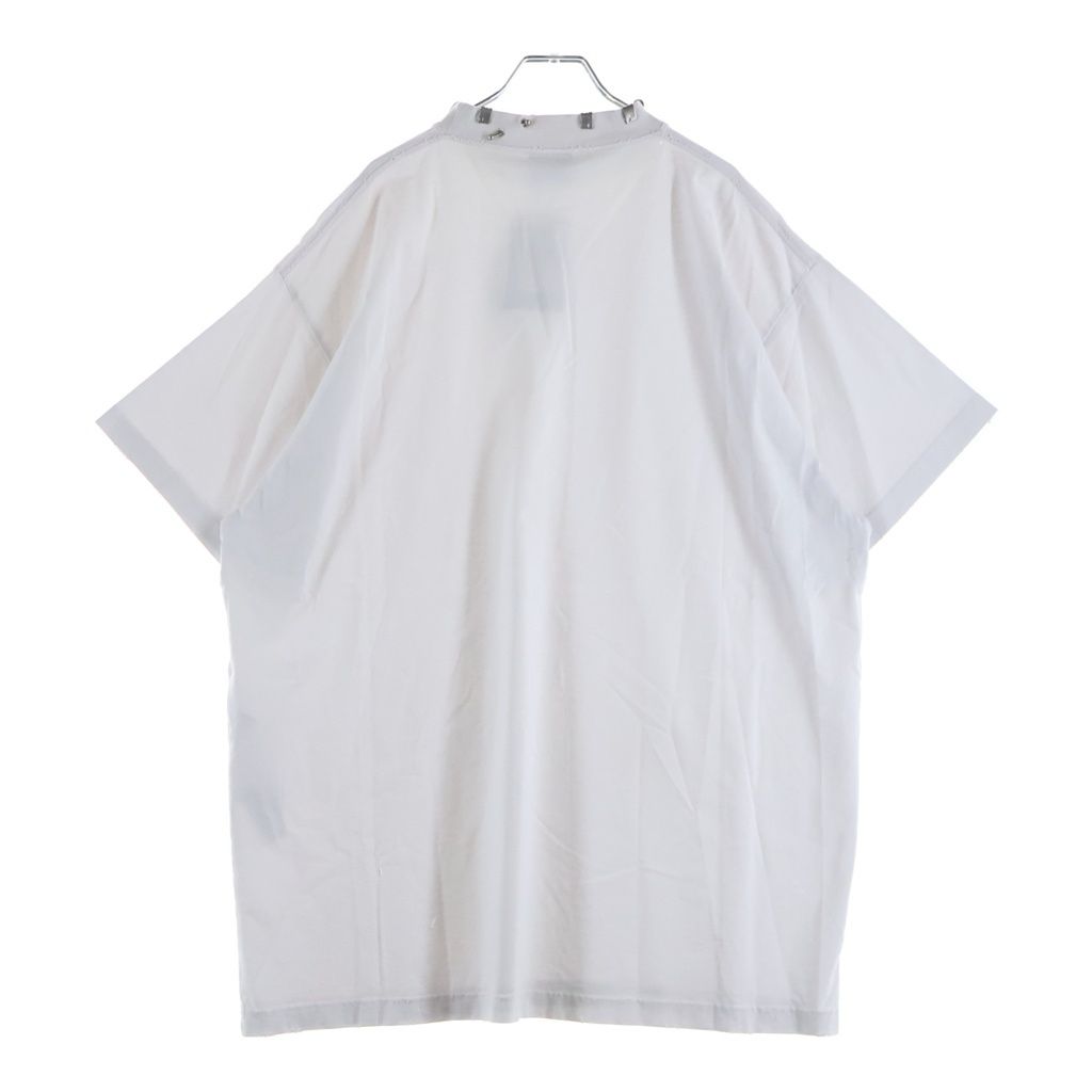 Balenciaga Pierced T-Shirt Oversized Earrings Short Sleeve White — view 2