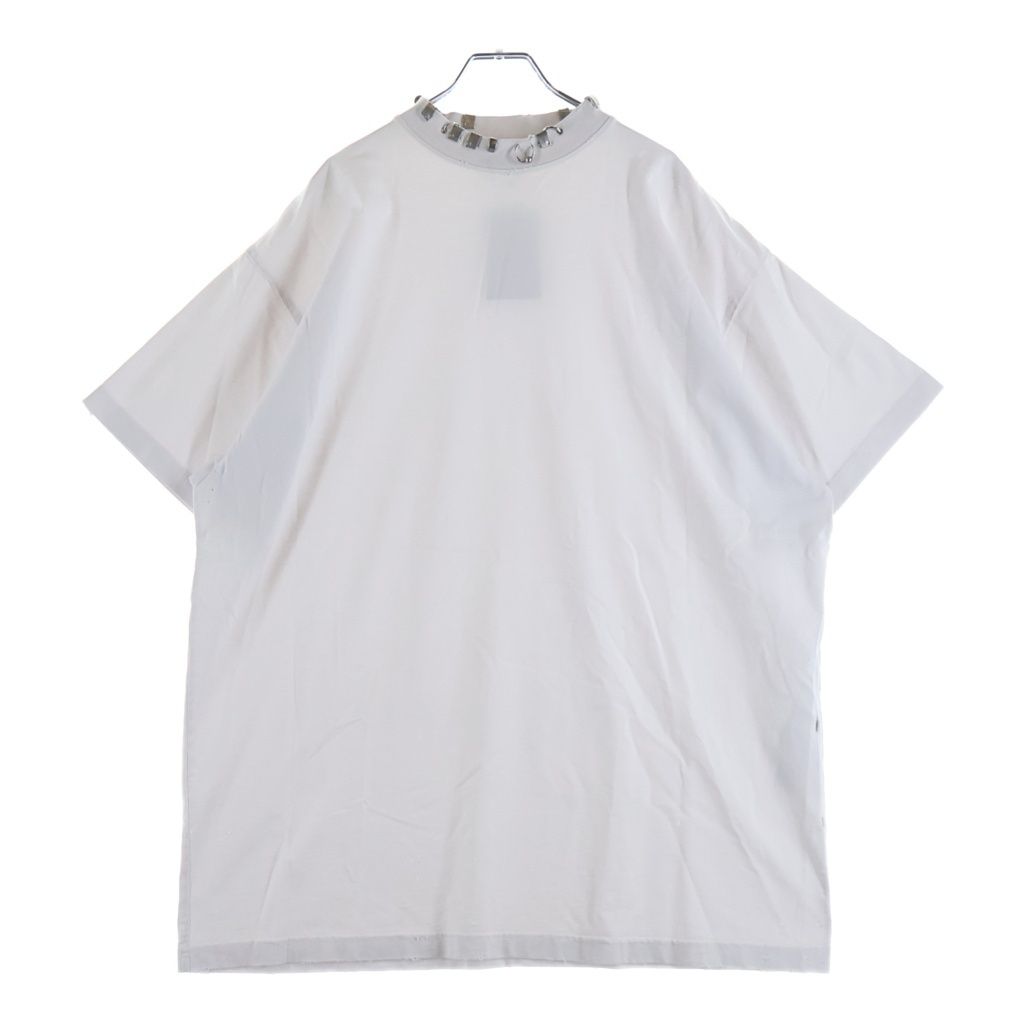 Balenciaga Pierced T-Shirt Oversized Earrings Short Sleeve White