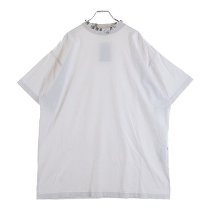 Balenciaga Pierced T-Shirt Oversized Earrings Short Sleeve White