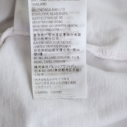 Balenciaga Pierced T-Shirt Oversized Earrings Short Sleeve White — view 8