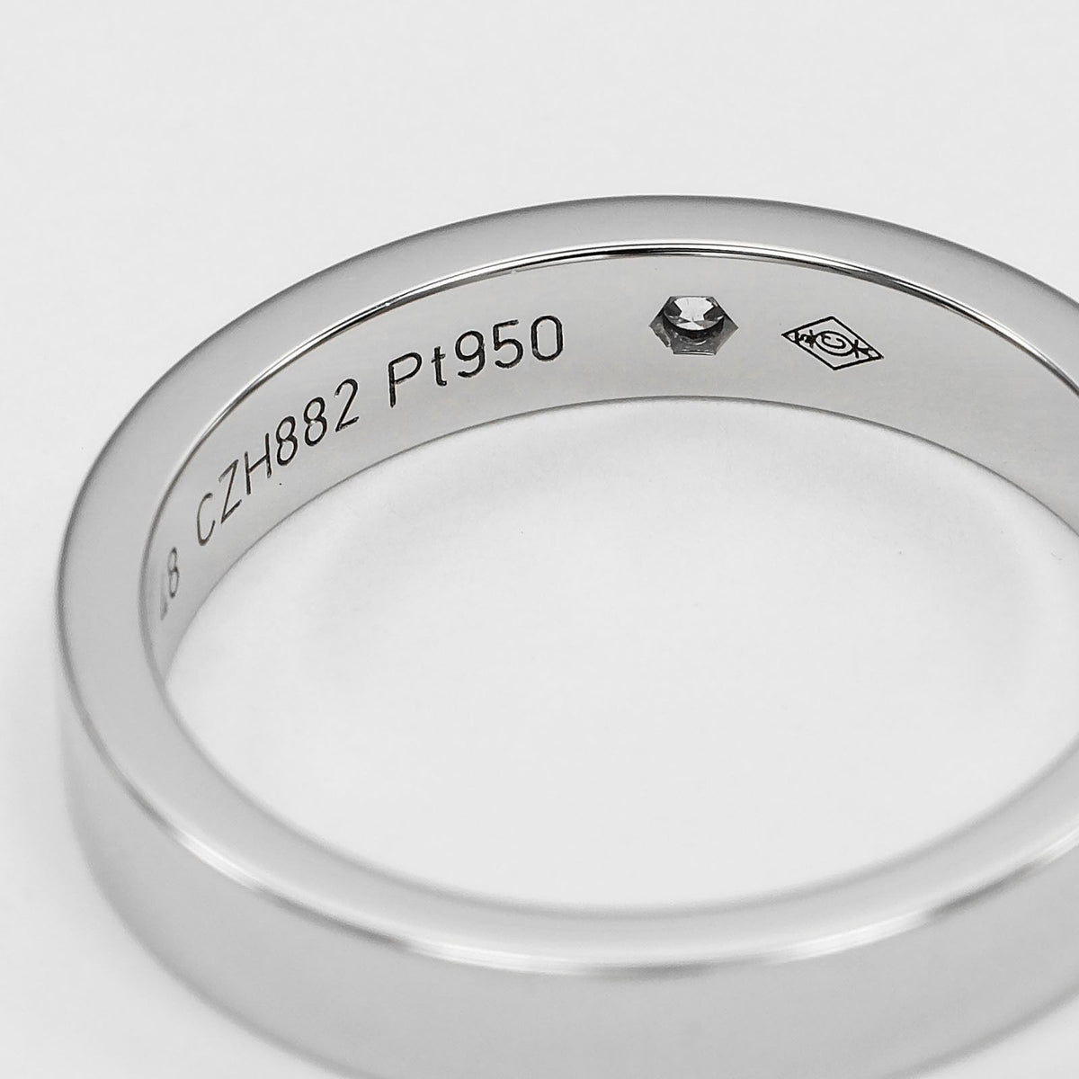 Cartier C de Cartie Platinum Diamond Ring — view 6