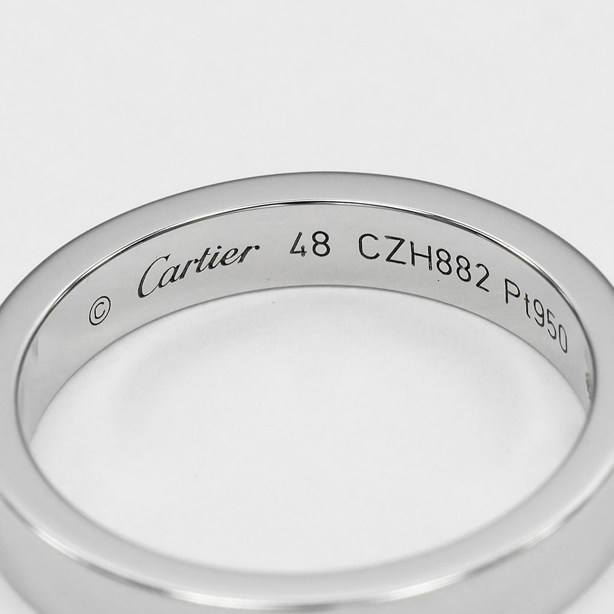 Cartier C de Cartie Platinum Diamond Ring — view 5