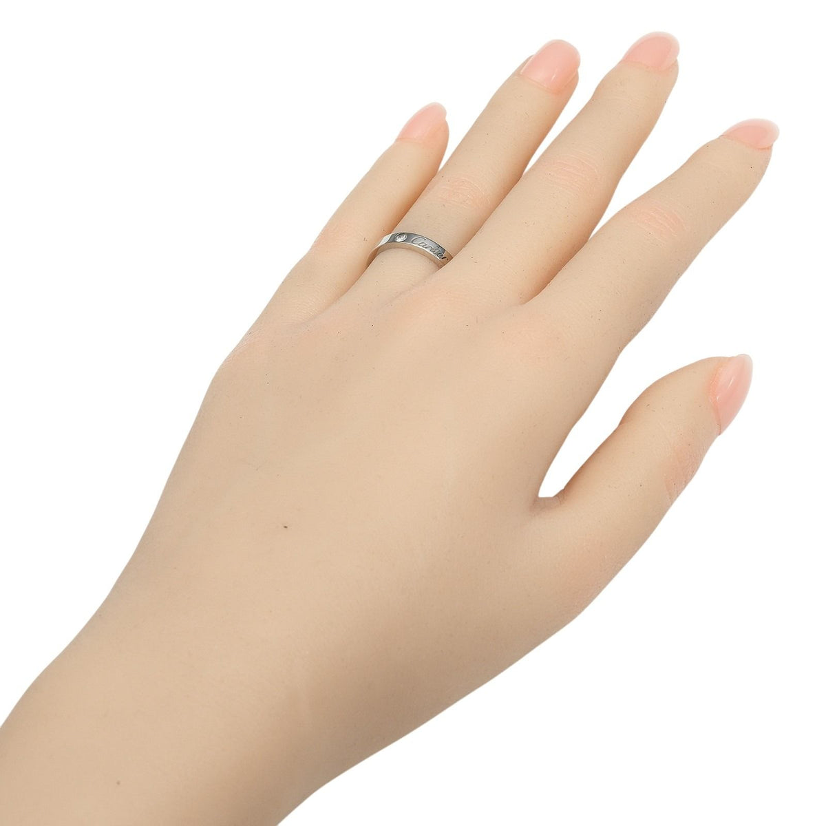 Cartier C de Cartie Platinum Diamond Ring — view 2